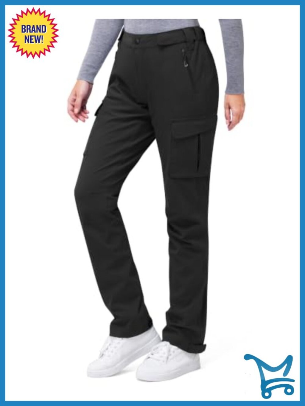 Waterproof Breathable Rain Pants Lightweight Hiking Cargo Outdoor